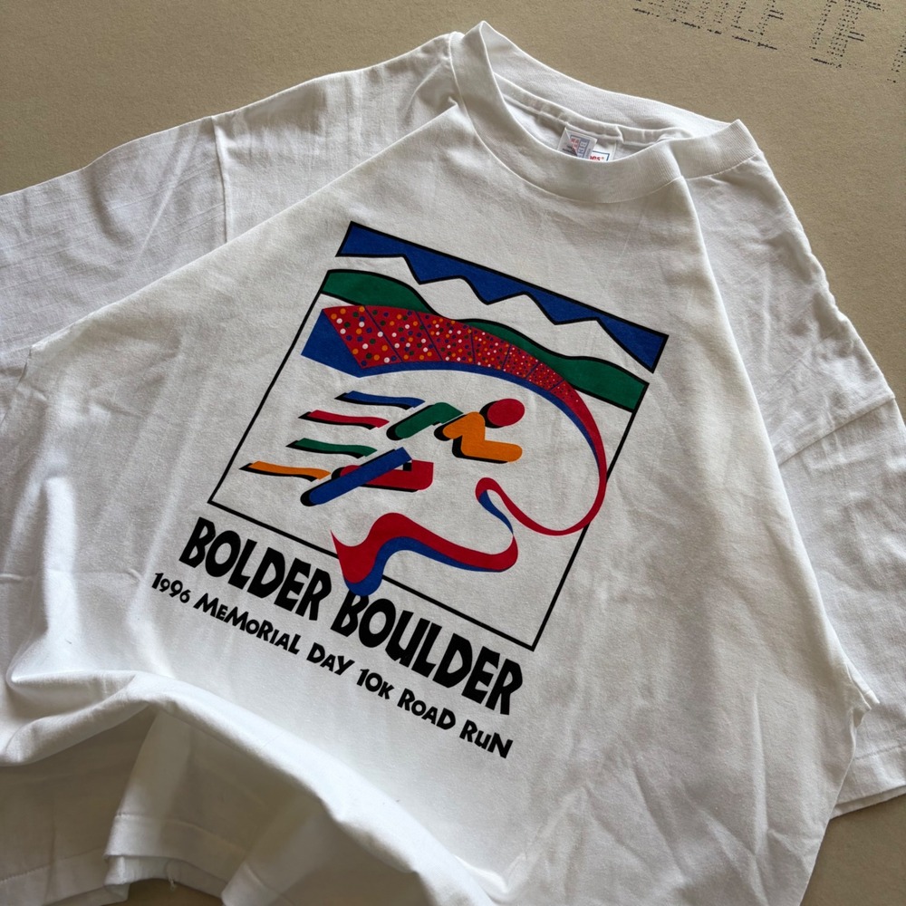 Vintage 90s Bolder Boulder 1996 10k Road Run T-shirt